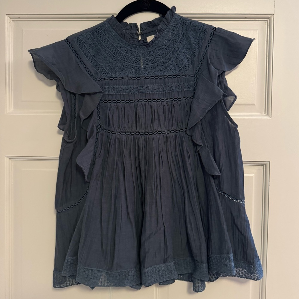 Isabel Marant Ruffled Sleeveless Top